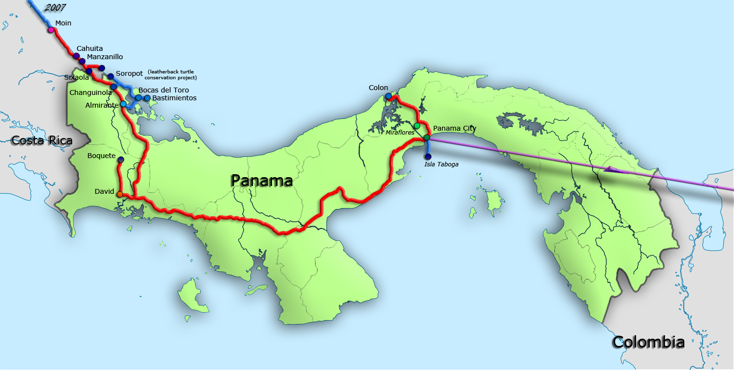 Панама страна на карте